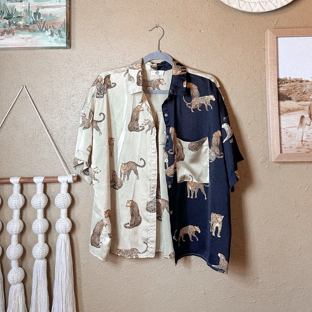 Funky cheetah button up